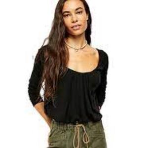 Free People Bondi Long Sleeve Blouson Thermal Top